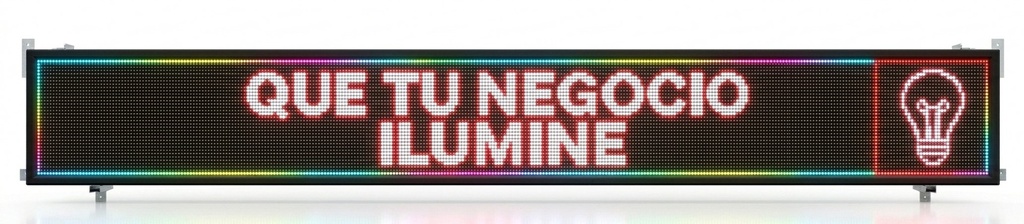 Aviso Led P10 2mt De Largo x 40cm De Alto