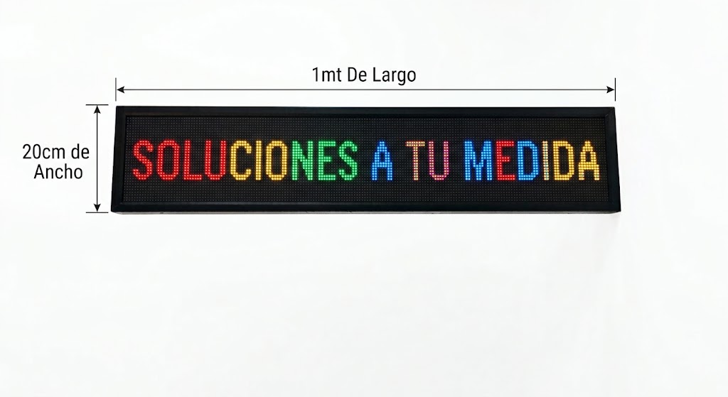 Aviso Led P5 1m de Largo x 20 cm de Ancho
