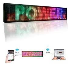 Aviso Led, Medidas: 1MT x 20CM P5 Uso en Exterior IP67