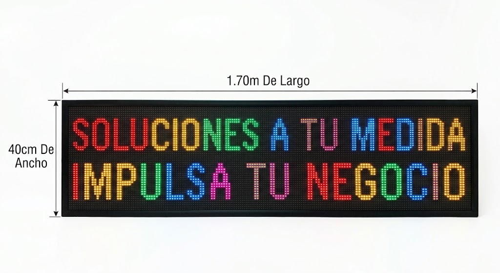 Aviso Led P10  1.70m de Largo x 40cm de Ancho