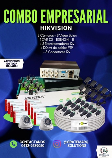 Kit 8ch Hikvision 