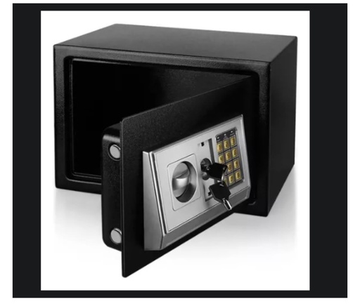 [PMCFT-17] Modelo T-17 Caja Fuerte Digital Color Negro (23X17X17CM), Teclado LED, Incluye Llaves de Emergencia, Metálica, Color Negro