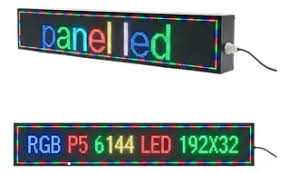 Aviso led resolución p5 medidas 140 mt de largo x 40 cm de alto 
