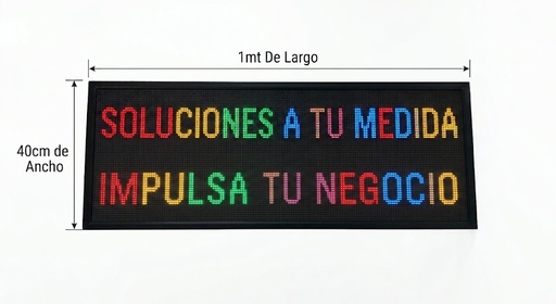 Aviso Led P10 1mt De Largo x 40cm de Ancho